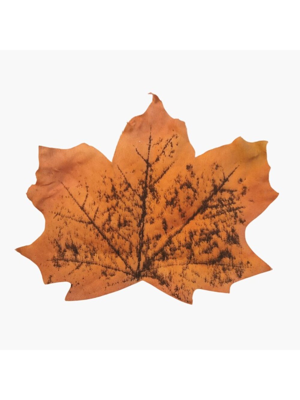 Artificial Maple Leaf Decoration Orange Black Fall Craft Scrapbook Junk Journal